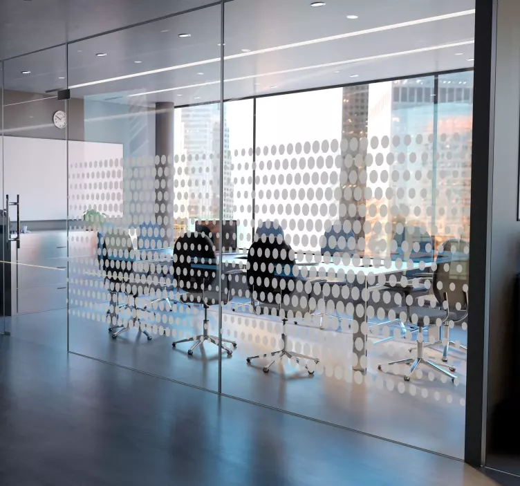 Dots pattern glass sticker office - TenStickers