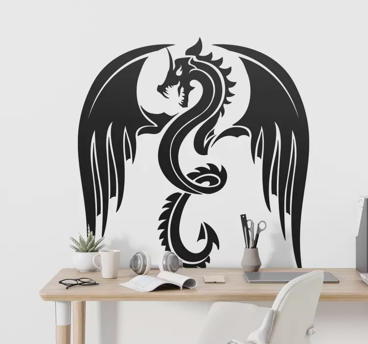 Dragon wing dinosaur wall sticker - TenStickers