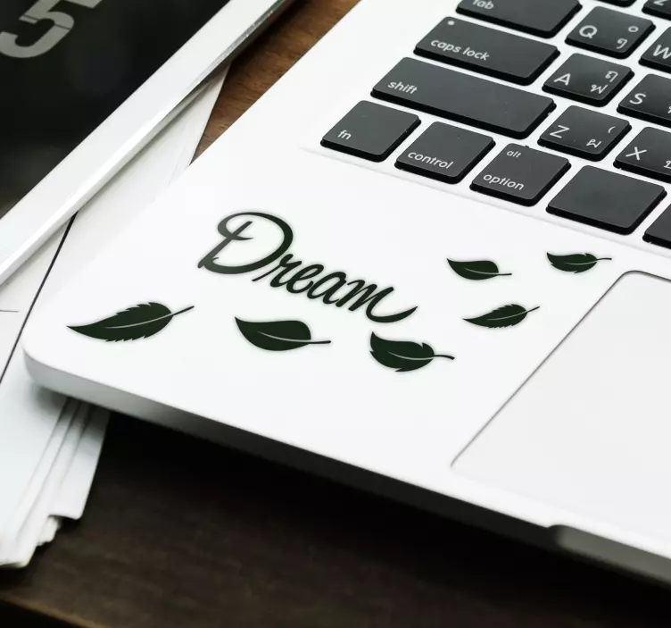 Dream with Leaves Laptop Sticker - TenStickers