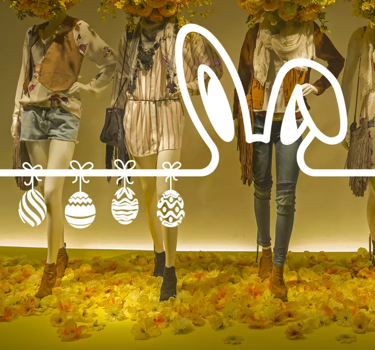 Easter showcase shop window sticker - TenStickers