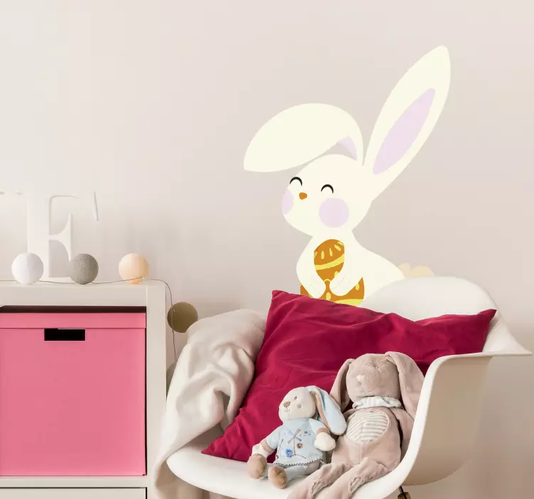 Eastern Rabbit holiday sticker - TenStickers