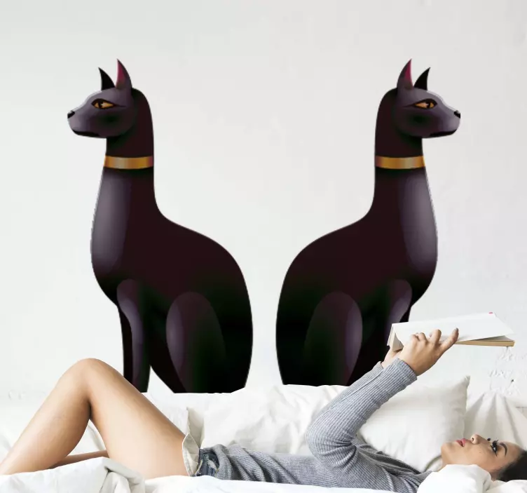 Egyptian cats politics stickers - TenStickers