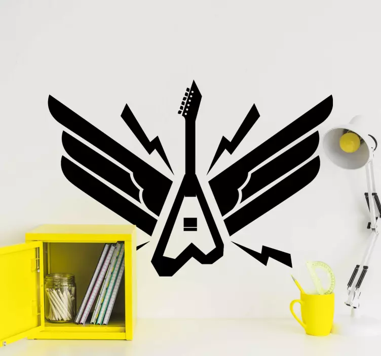 Electric guitar rock sticker - TenStickers