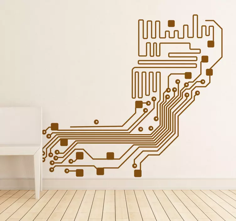 Electronic circuit sticker wall sticker for bedroom - TenStickers