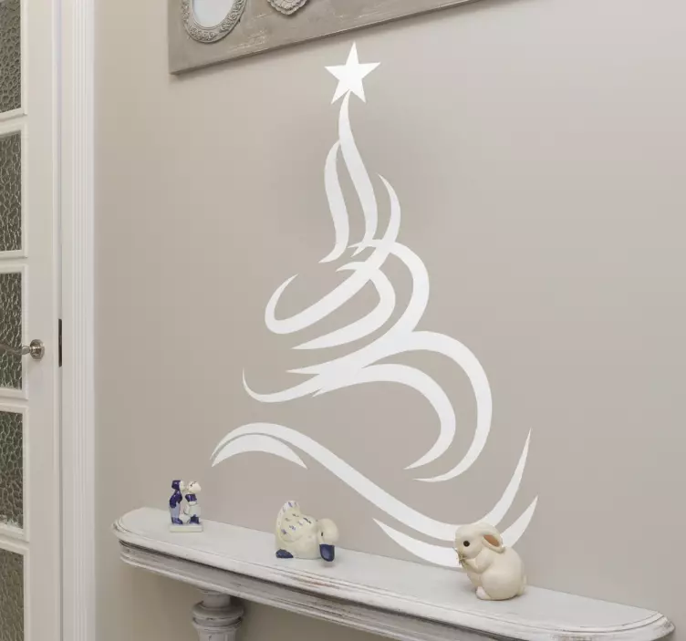 Elegant Christmas Tree holiday sticker - TenStickers