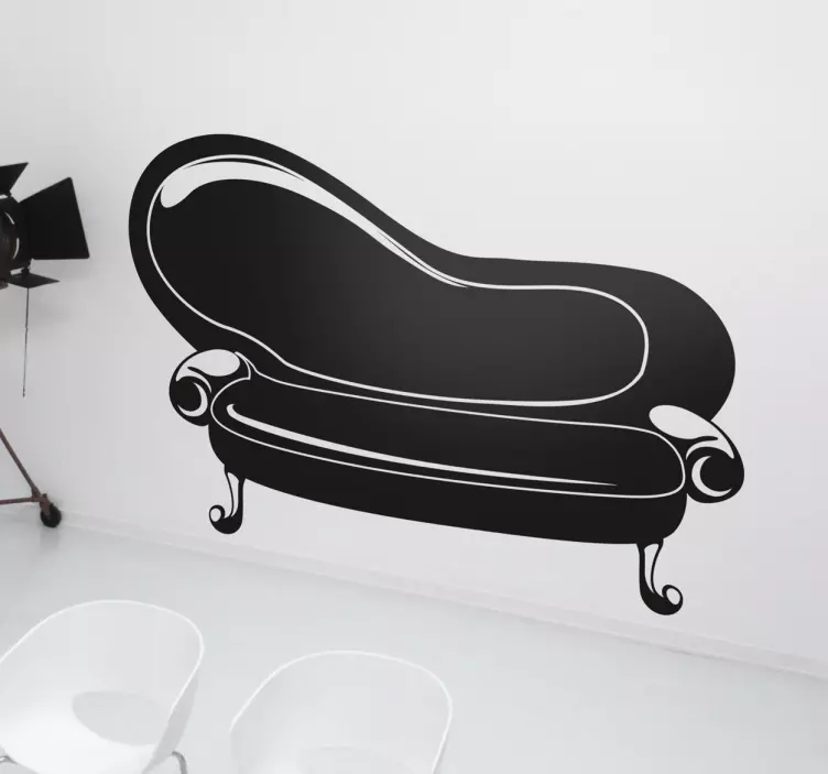 Elegant Curved Sofa object sticker - TenStickers