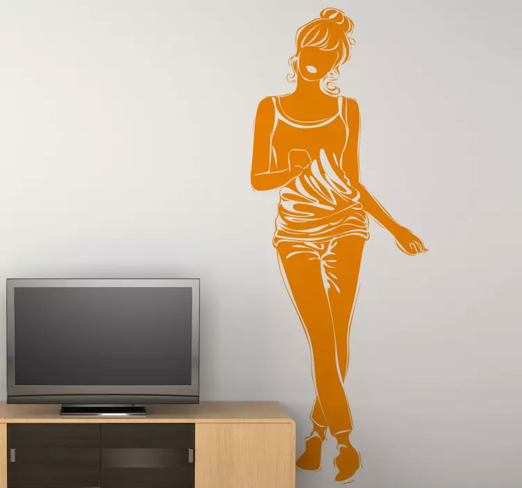 Elegant Figure Silhouette shop window sticker - TenStickers