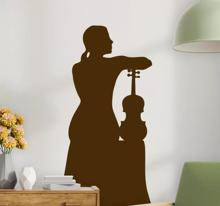 Elegant Musician Silhouette musical sticker - TenStickers