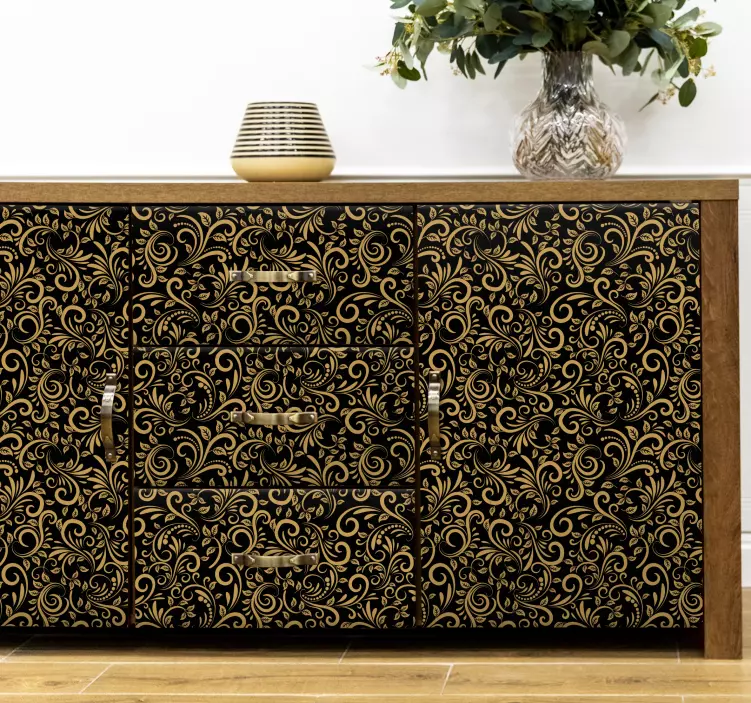 Elegant Swirl Pattern furniture sticker - TenStickers