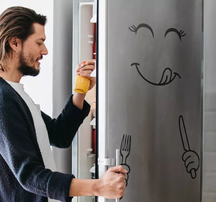 Emoji sticker refrigerator - TenStickers