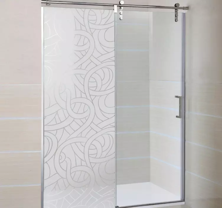 Entwined Rope Shower Screen Sticker - TenStickers