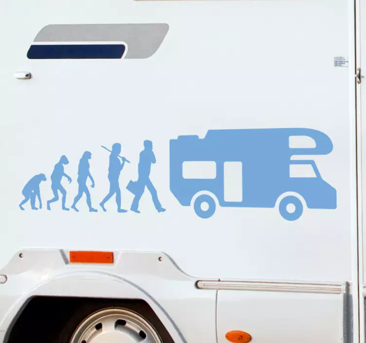 Evolution to campervan decal - TenStickers