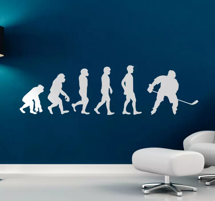 Evolution Hockey Player sport sticker - TenStickers