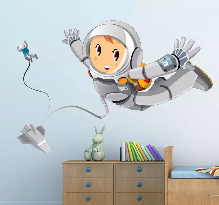 Exploring Space Kids Sticker - TenStickers