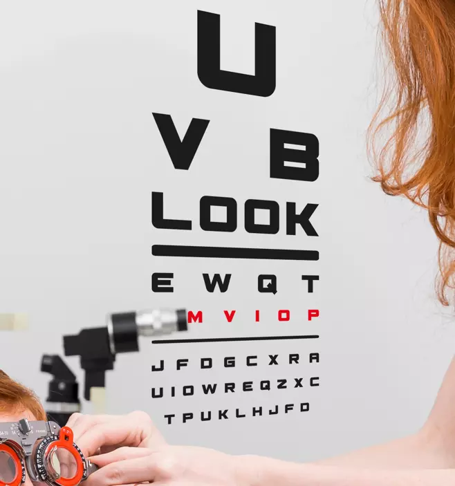 Eye test vision chart health and beauty sticker - TenStickers