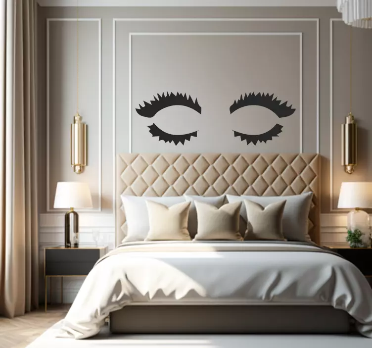 Eyes glamour bedroom wall decal - TenStickers