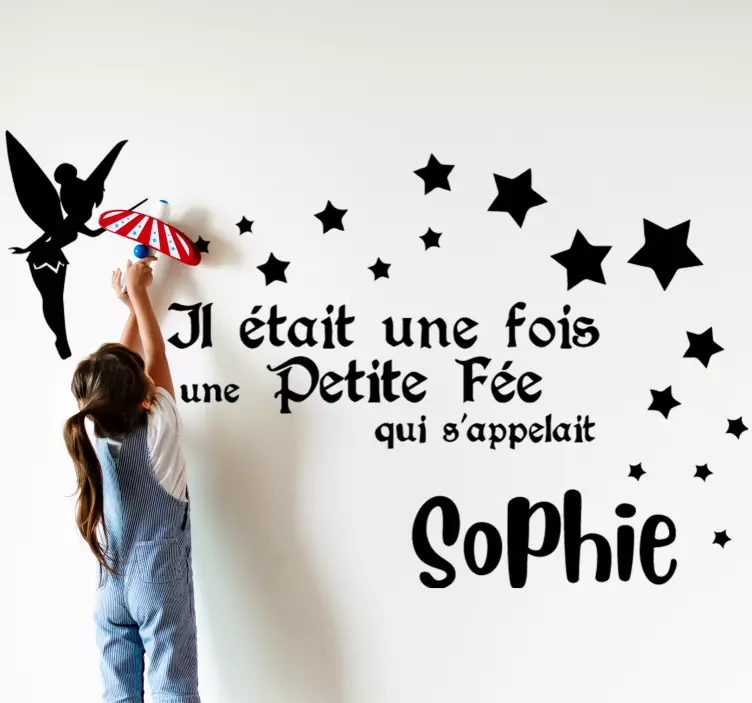 Fairy and Stars wall sticker for kids - TenStickers