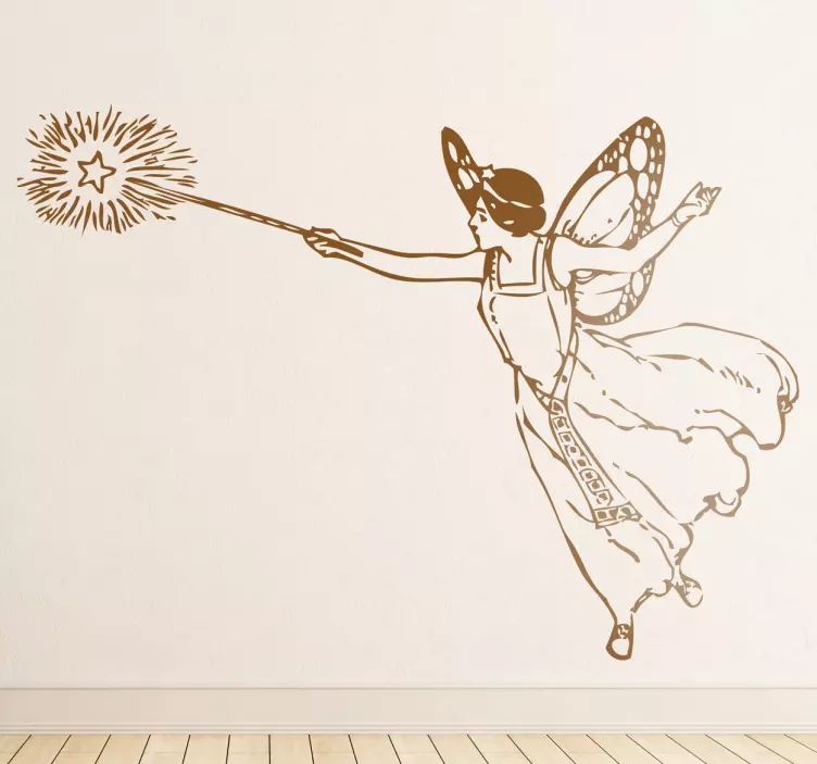 Fairy godmother kids theme fairy wall sticker - TenStickers