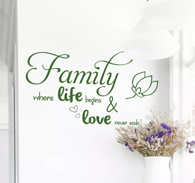 Family love living room wall sticker - TenStickers