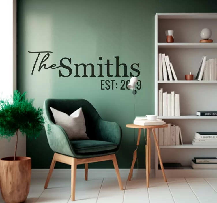 Family Name Custom Wall Sticker - TenStickers