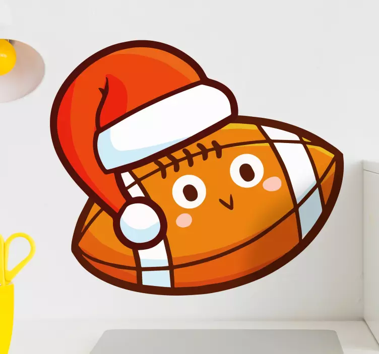 Festive Football character american football sticker - TenStickers