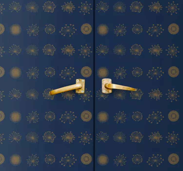 Festive Geometric Patterns door sticker - TenStickers