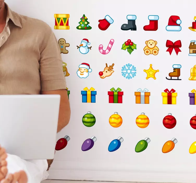 Festive Icons Collection holiday sticker - TenStickers
