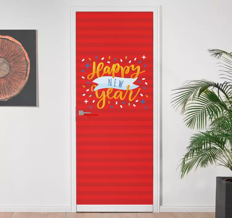 Christmas sticker festive new year wishes - TenStickers