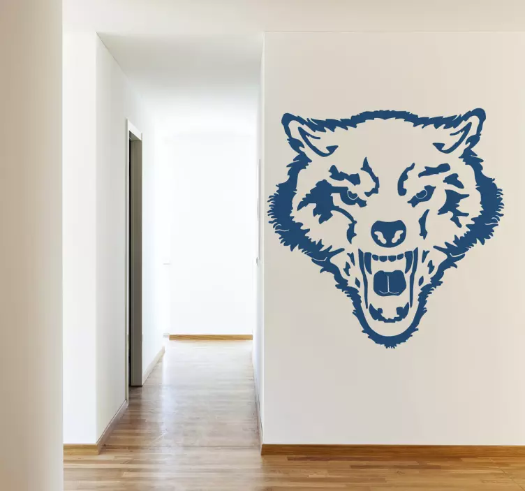 Fierce Wolf Face wall sticker - TenStickers