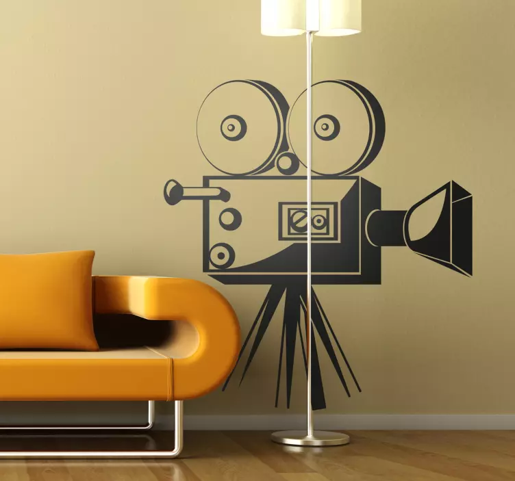 Film Camera wall sticker for bedroom - TenStickers