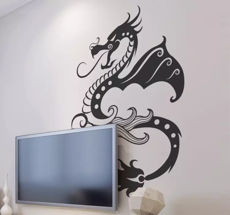 Fire Dragon Wall Sticker - TenStickers