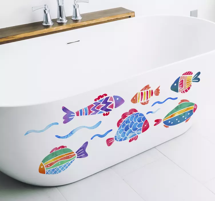 Fish Children´s bathroom decal - TenStickers