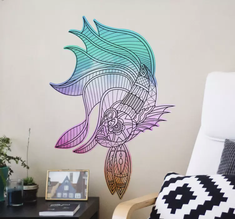 Fish sticker colorful fish design - TenStickers