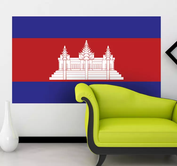 Flag of Cambodia Wall Sticker - TenStickers
