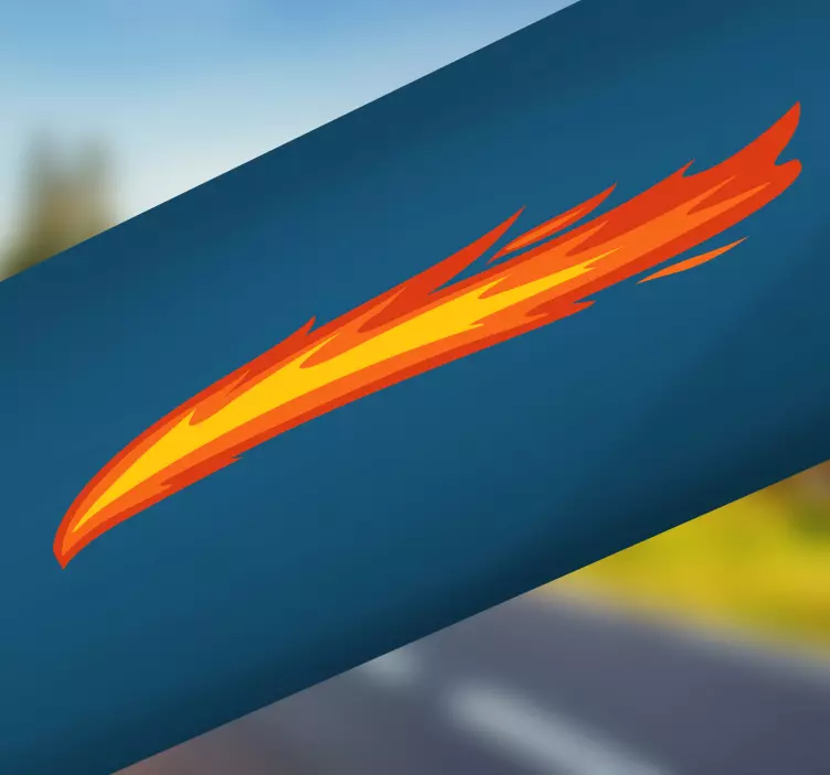 Flame effect bike sticker - TenStickers
