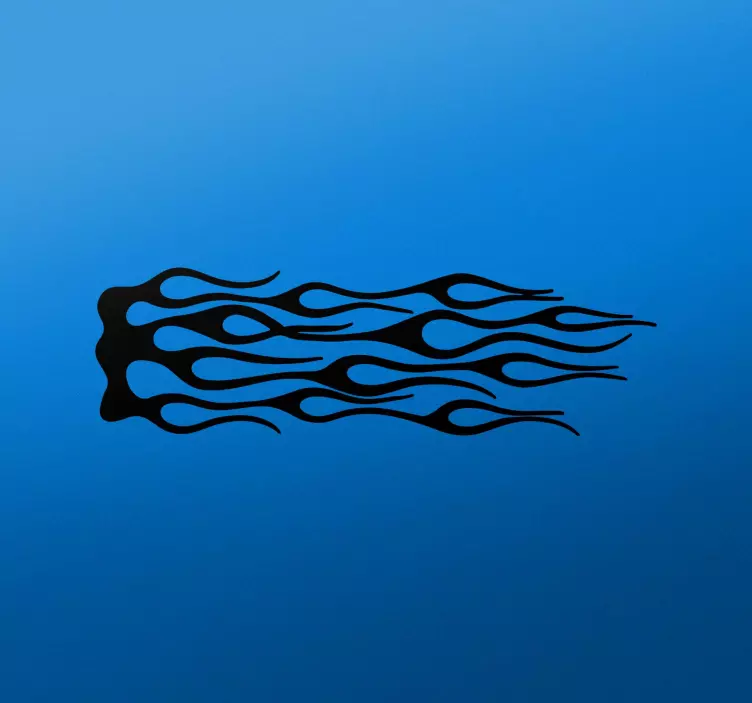 Flame design car and motorbike sticker - TenStickers