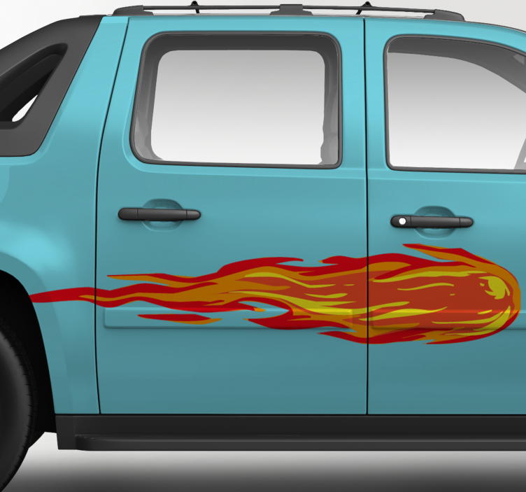 Fire flame effect car decal - TenStickers