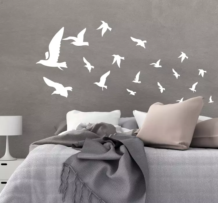 Flock of flying bird wall sticker - TenStickers