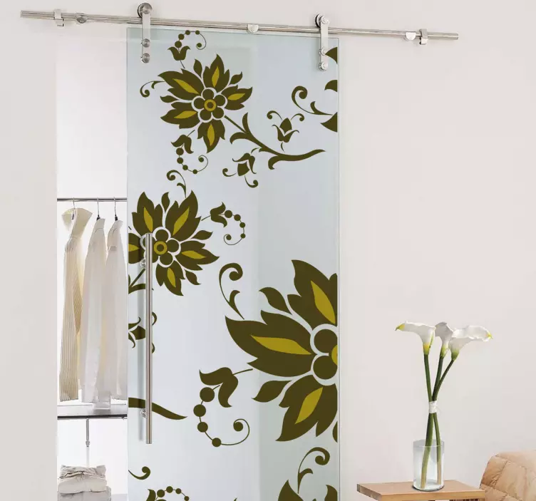 Floral Pattern Decal - TenStickers
