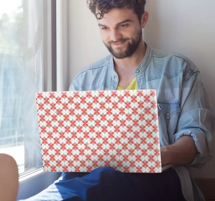 Floral Patterned Laptop Sticker - TenStickers