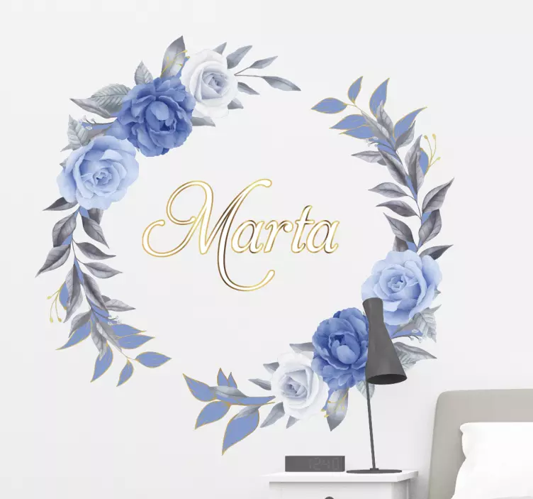 Floral wall sticker floral custom design - TenStickers