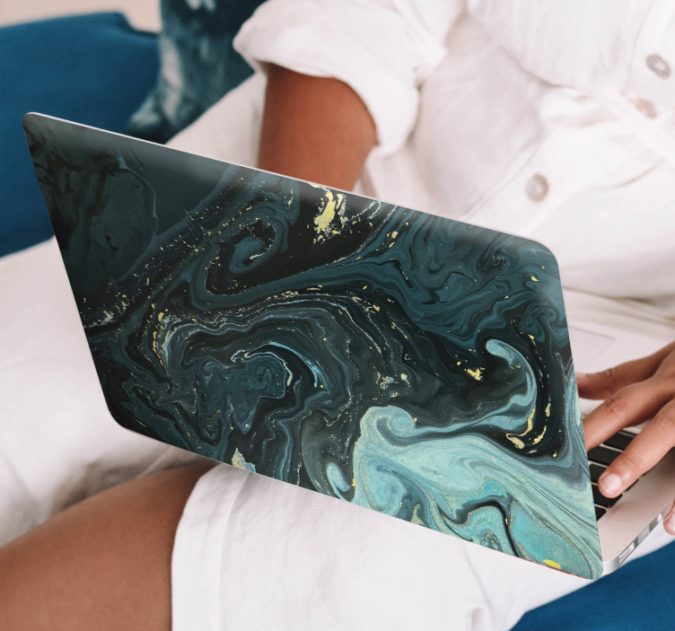Flowing whirl motif laptop skin - TenStickers