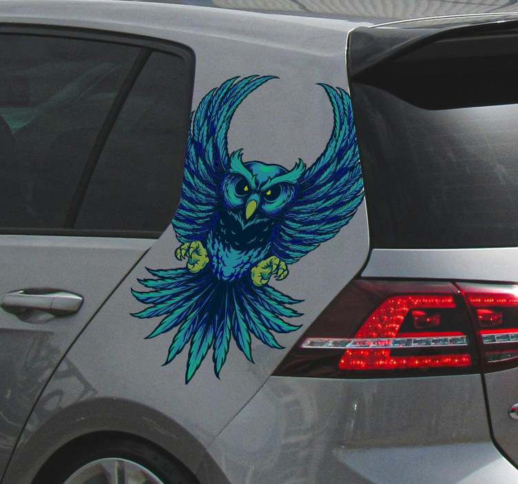 Flying owl car sticker - TenStickers