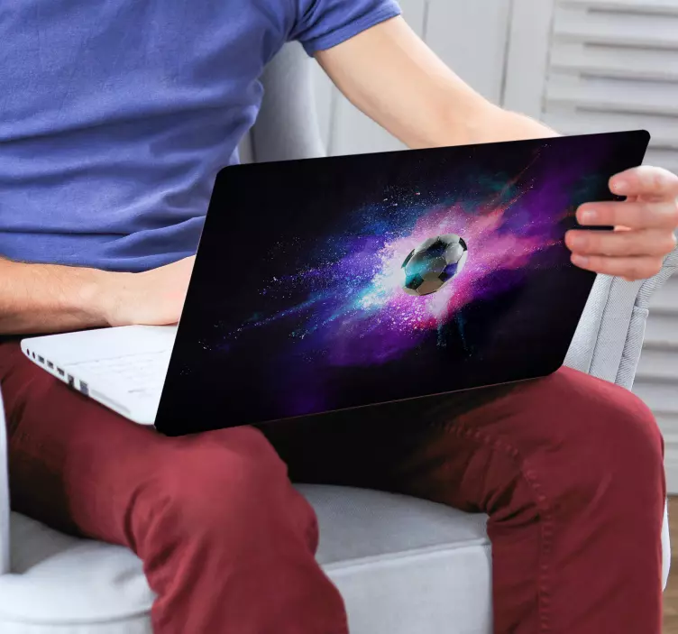 Space football laptop skin - TenStickers