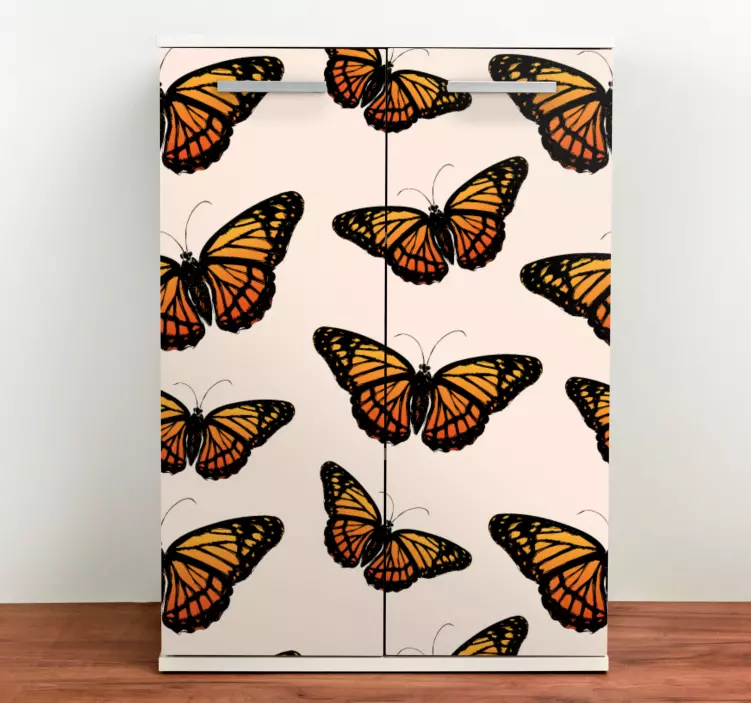 Fridge sticker with butterfly patterned design - TenStickers