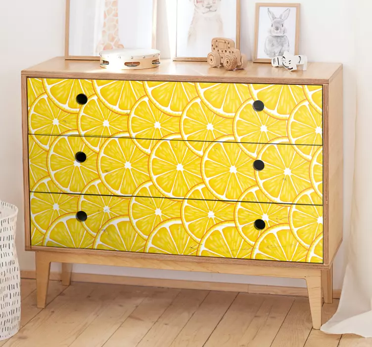 Fruit sticker bright lemon design - TenStickers