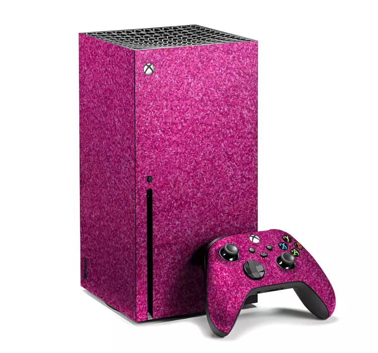 Fuchsia pink with sparkly glitters xbox skin - TenStickers