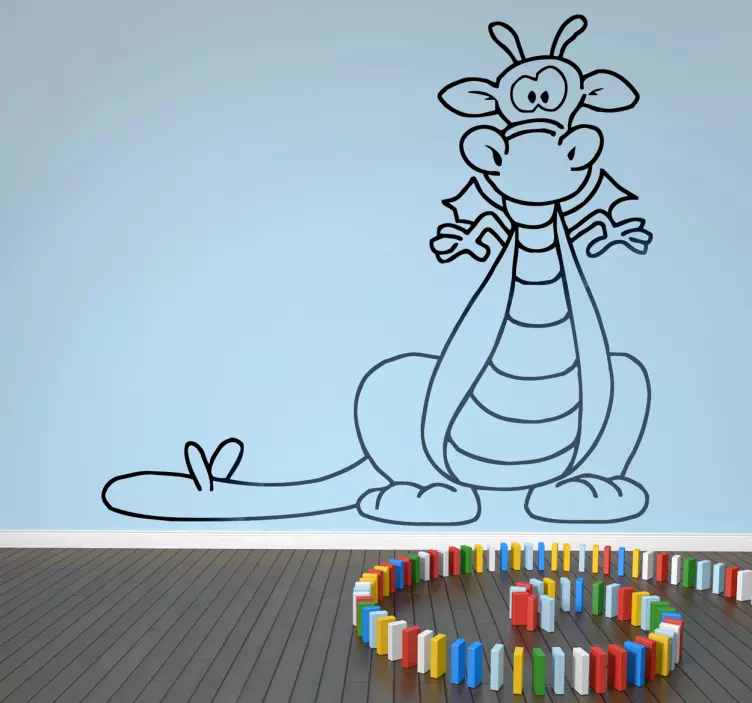 Fun Kids Dragon Wall Sticker - TenStickers
