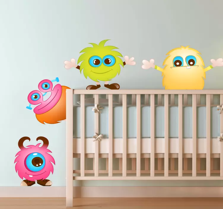Fun Monsters Decorative Stickers - TenStickers