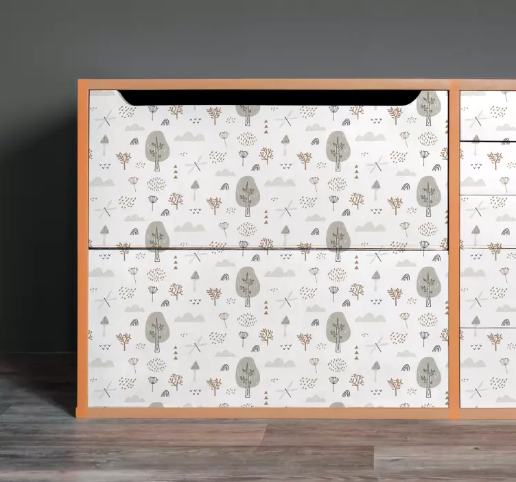 Furniture sticker whimsical tree design - TenStickers